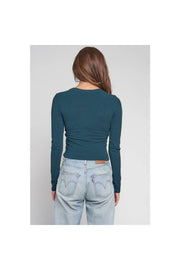 Crew Neck Long Sleeve Cotton Top