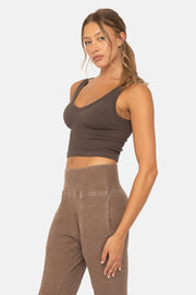 Ribbed Seamless Cropped Tank Top