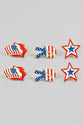 Assorted American Theme Epoxy Stud Earrings