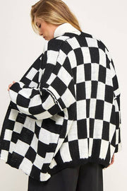 CHECK ME OUT CHECKERED CARDIGAN