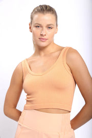 Ribbed Seamless Cropped Tank Top