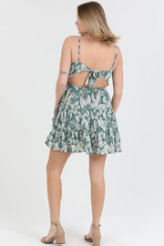 V NECK OPEN BACK SUNDRESS