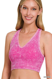Premium Washed Seamless Rib Crop Tank