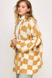 CHECK ME OUT CHECKERED CARDIGAN