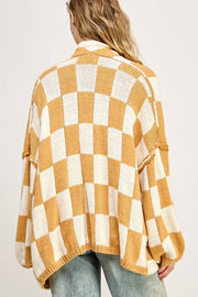 CHECK ME OUT CHECKERED CARDIGAN