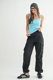 Square Neck Ribbed Tank Top