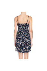 FLORAL PRINT SMOCKED WAIST CAMI MINI DRESS