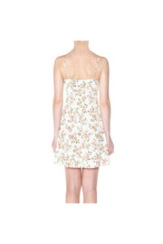 FLORAL A-LINE MINI CAMI DRESS TIE BUST