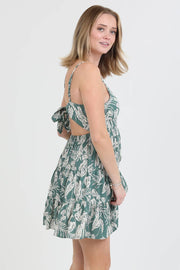 V NECK OPEN BACK SUNDRESS