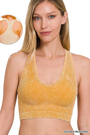 Premium Washed Seamless Rib Crop Tank