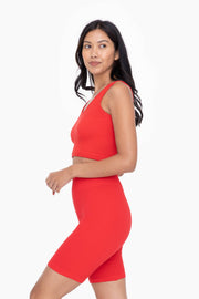 Ribbed Seamless Cropped Tank Top