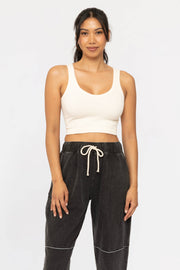 Ribbed Seamless Cropped Tank Top