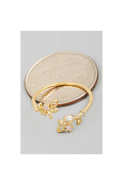 Open Leaf Adjustable Ring