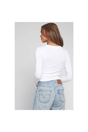 Crew Neck Long Sleeve Cotton Top