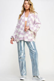 CHECK ME OUT CHECKERED CARDIGAN