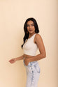V-Neck Seamless Retro Crop Tank
