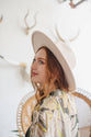 Flat Brim Buckle Hat - Olive