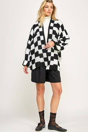 CHECK ME OUT CHECKERED CARDIGAN