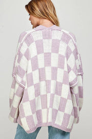 CHECK ME OUT CHECKERED CARDIGAN