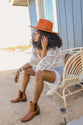 Flat Brim Buckle Hat - Olive