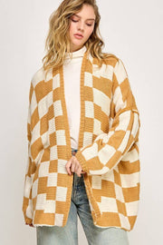 CHECK ME OUT CHECKERED CARDIGAN
