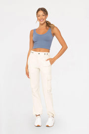 Ribbed Seamless Cropped Tank Top