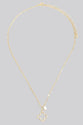 Pearl And Mini Cz Studded Clover Charm Chain Necklace