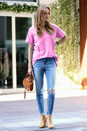 Boyfriend V Neck Tee