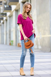 Boyfriend V Neck Tee