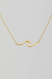Dainty Wave Pendant Necklace