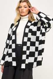 CHECK ME OUT CHECKERED CARDIGAN