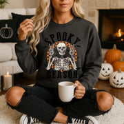 Spooky Season Skeleton Crewneck Sweatshirt Pullover Cotton