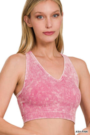 Premium Washed Seamless Rib Crop Tank