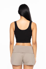 Ribbed Seamless Cropped Tank Top