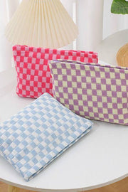 CHECKER TRAVEL POUCH BAG