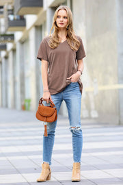 Boyfriend V Neck Tee