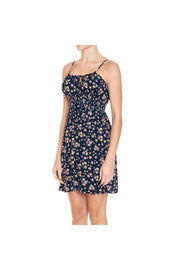 FLORAL PRINT SMOCKED WAIST CAMI MINI DRESS