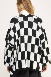 CHECK ME OUT CHECKERED CARDIGAN