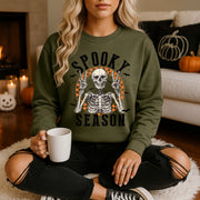 Spooky Season Skeleton Crewneck Sweatshirt Pullover Cotton