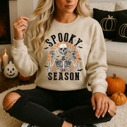 Spooky Season Skeleton Crewneck Sweatshirt Pullover Cotton